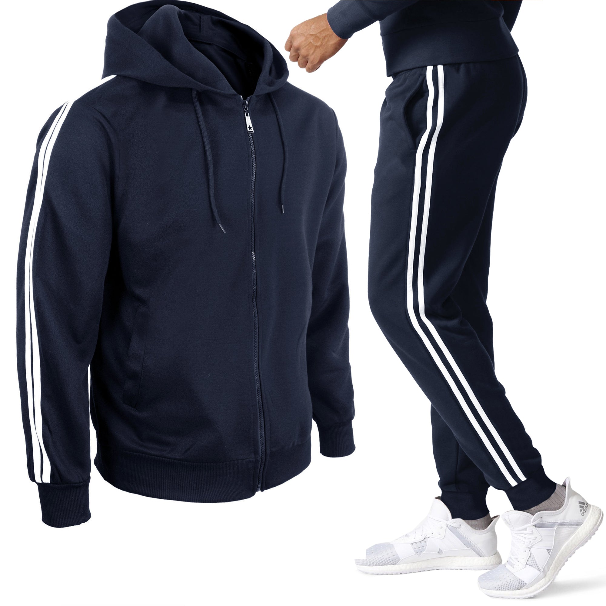 Girogama Tuta Sportiva Uomo Casual Giacca con Cerniera Pantaloni Basic 6761
